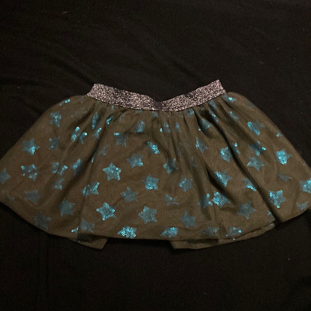 Army green skirt with blue stars
